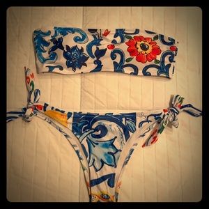 Colorful Bikini Top and Bottom